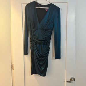 Vince Camuto Long Sleeve cocktail Dress / Metallic